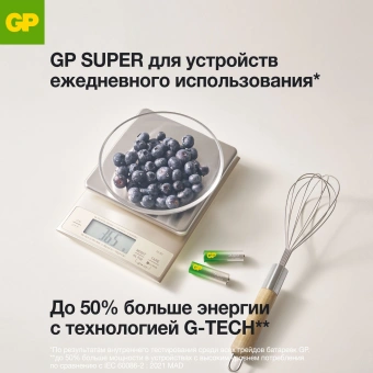 Батарея GP Super Alkaline 24AA21-2CRSBC2 AAA (2шт) - купить недорого с доставкой в интернет-магазине
