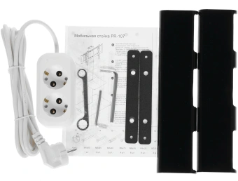 Подставка для телевизора Holder PR-107 черный 32"-70" макс.60кг напольный поворот и наклон - купить недорого с доставкой в интернет-магазине