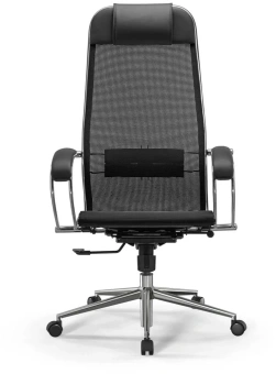 Кресло Метта ErgoLife Set 12 черный сиденье черный сетка с подголов. крестов. сталь хром - купить недорого с доставкой в интернет-магазине
