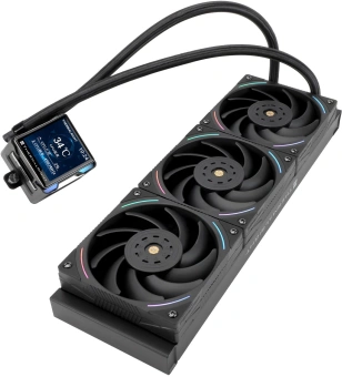 Система водяного охлаждения Thermalright Elite Vision 360 ARGB Soc-AM5/AM4/1200/1700/1851 черный 4-pin 27.7dB Al LCD Ret (E-VISION-360-BL-ARGB) - купить недорого с доставкой в интернет-магазине