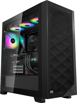 Корпус PcCooler C3D510 BK ARGB черный без БП ATX 5x120mm 5x140mm 2xUSB3.0 audio bott PSU - купить недорого с доставкой в интернет-магазине