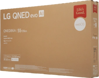 Телевизор LED LG 55" 55QNED86A6A.ARUG черный титан 4K Ultra HD 120Hz DVB-T DVB-T2 DVB-C DVB-S DVB-S2 USB WiFi Smart TV - купить недорого с доставкой в интернет-магазине
