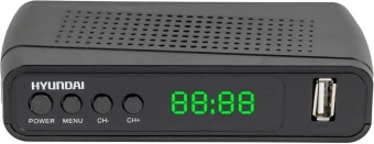 Ресивер DVB-T2 Hyundai H-DVB520 + WiFi-адаптер черный - купить недорого с доставкой в интернет-магазине