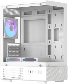 Корпус Formula Crystal Z1CM v2 белый без БП mATX 5x120mm 1xUSB3.0 audio bott PSU - купить недорого с доставкой в интернет-магазине