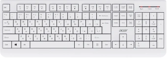 Клавиатура + мышь Acer OCC401 клав:белый мышь:белый USB беспроводная Multimedia (ZL.ACCCC.017) - купить недорого с доставкой в интернет-магазине