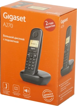 Р/Телефон Dect Gigaset A270 черный АОН - купить недорого с доставкой в интернет-магазине