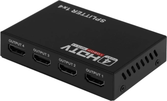Сплиттер аудио-видео Premier 5-872-4 HDMI (f)/4xHDMI (f) черный - купить недорого с доставкой в интернет-магазине