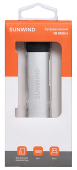 Устройство чтения карт памяти USB Type-C SunWind SW-CR056-S серебристый - купить недорого с доставкой в интернет-магазине