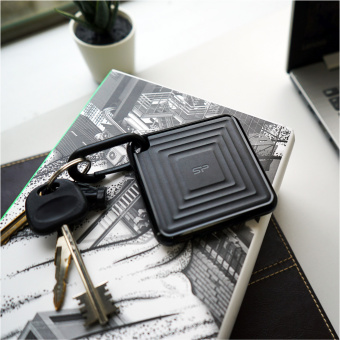 Накопитель SSD Silicon Power USB-C 1TB SP010TBPSDPC60CK PC60 1.8" черный - купить недорого с доставкой в интернет-магазине