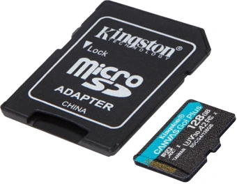 Флеш карта microSDXC 128GB Kingston SDCG4/128GB Canvas Go! Plus V30 A2 + adapter - цена, купить или заказать с доставкой в интернет-магазине Флеш карта microSDXC 128GB Kingston SDCG4/128GB Canvas Go! Plus V30 A2 + adapter - купить недорого с доставкой в интернет-магазине