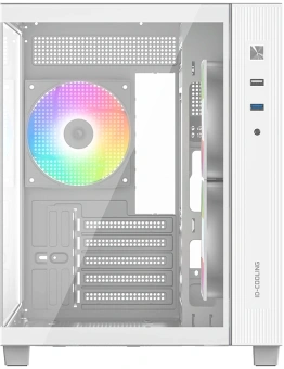 Корпус ID-Cooling View 500 белый без БП mATX 9x120mm 1xUSB2.0 1xUSB3.0 audio bott PSU - купить недорого с доставкой в интернет-магазине