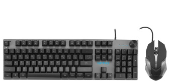 Клавиатура + мышь Оклик 500GMK клав:серый/черный мышь:черный/серый USB Multimedia LED (1546797) - купить недорого с доставкой в интернет-магазине
