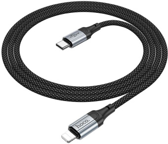 Кабель Hoco X102 Fresh iP USB Type-C (m)-Lightning (m) 1м черный коробка - купить недорого с доставкой в интернет-магазине