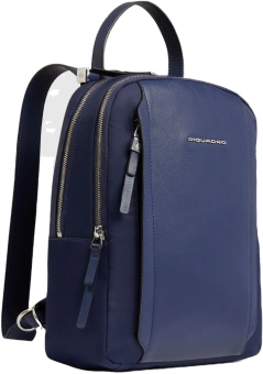 Рюкзак женский Piquadro Lyra CA5566W92T/BLU темно-синий нейлон/натур.кожа - купить недорого с доставкой в интернет-магазине