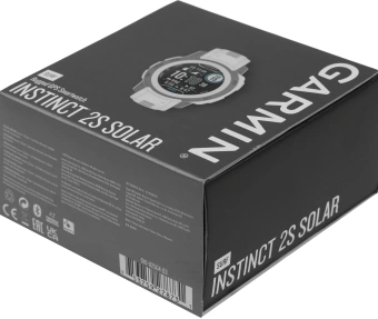 Смарт-часы Garmin Instinct 2s Solar 40мм 1.2" AMOLED корп.черный/белый рем.белый (010-02564-03) - купить недорого с доставкой в интернет-магазине