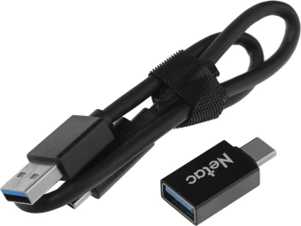 Накопитель SSD Netac USB-C 480GB NT01Z7S-480G-32BK Z7S 2.5" черный - купить недорого с доставкой в интернет-магазине