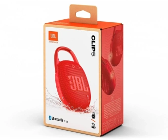 Колонка порт. JBL Clip 5 красный 7W Mono BT 1400mAh - купить недорого с доставкой в интернет-магазине