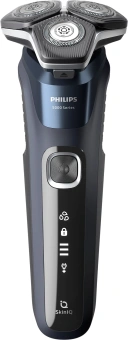Бритва роторная Philips S5885/10 реж.эл.:3 питан.:аккум. темно-синий - цена, купить или заказать с доставкой в интернет-магазине Бритва роторная Philips S5885/10 реж.эл.:3 питан.:аккум. темно-синий - купить недорого с доставкой в интернет-магазине