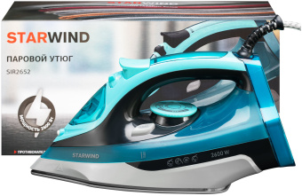 Утюг Starwind SIR2652 2600Вт бирюзовый/черный - купить недорого с доставкой в интернет-магазине