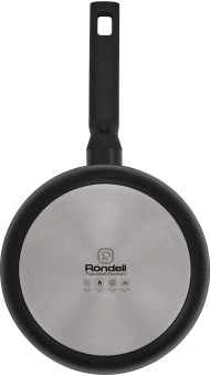 Сковорода Rondell Basaltica RDA-1840 круглая 24см покрытие: TriTitanPRO ручка несъемная (без крышки) черный - купить недорого с доставкой в интернет-магазине