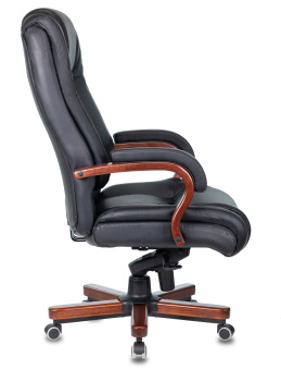 Кресло руководителя Бюрократ T-9925WALNUT черный кожа/иск.кожза крестов. металл/дерево - купить недорого с доставкой в интернет-магазине