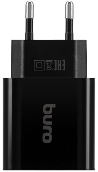 Сетевое зар./устр. Buro BUWD1 18W 3A (PD+QC) USB-C/USB-A универсальное черный (BUWD18P110BK) - купить недорого с доставкой в интернет-магазине