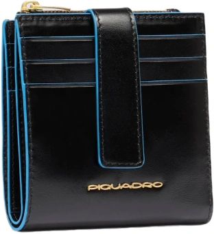 Чехол для кредитных карт Piquadro Blue Square PP6843B2R/N черный натур.кожа - купить недорого с доставкой в интернет-магазине