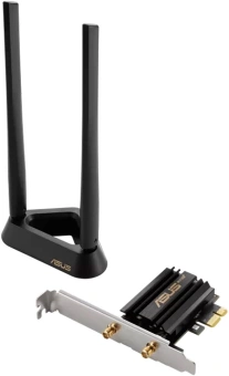 Сетевой адаптер Wi-Fi + Bluetooth Asus PCE-AXE59BT AXE5400 PCI Express x1 2ант. - купить недорого с доставкой в интернет-магазине