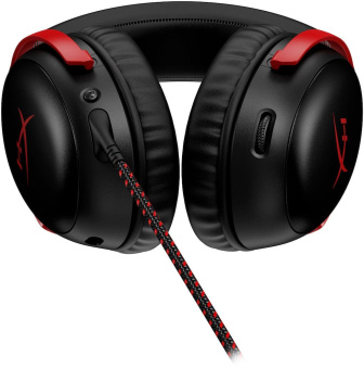 Наушники с микрофоном HyperX Cloud III черный/красный 1.2м мониторные оголовье (727A9AA) - купить недорого с доставкой в интернет-магазине