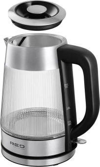 Чайник электрический Red Solution G121 1.8л. 2200Вт черный/серебристый корпус: стекло/металл/пластик - купить недорого с доставкой в интернет-магазине