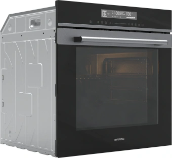 Духовой шкаф Электрический Hyundai HEO 6773 IX черный/нержавеющая сталь - купить недорого с доставкой в интернет-магазине