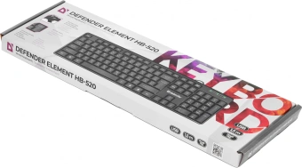 Клавиатура Defender Element HB-520 черный USB - цена, купить или заказать с доставкой в интернет-магазине Клавиатура Defender Element HB-520 черный USB - купить недорого с доставкой в интернет-магазине