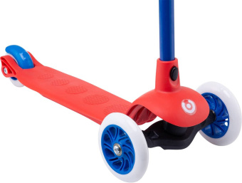 Самокат Ridex Hero детский 3-кол. красный/синий (УТ-00018411) - купить недорого с доставкой в интернет-магазине