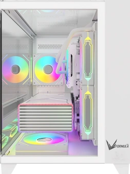 Корпус Formula Crystal Z9ML Floe белый без БП mATX 4x120mm 2xUSB3.0 1xUSB3.1 audio bott PSU - купить недорого с доставкой в интернет-магазине