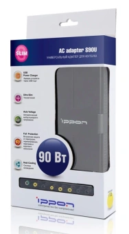 Блок питания Ippon S90U автоматический 90W 18.5V-20V 11-коннект. 4.5A 2.1A от бытовой электросети LED индикатор - купить недорого с доставкой в интернет-магазине