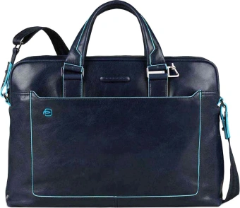 Деловая сумка Piquadro Blue Square CA3335B2/BLU2 с отделением для ноутбука синий натур.кожа - купить недорого с доставкой в интернет-магазине