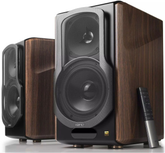 Колонки Edifier S2000MKIII 2.0 коричневый 130Вт BT - купить недорого с доставкой в интернет-магазине