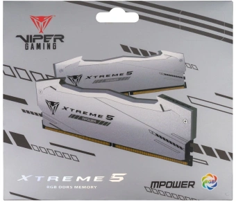 Память DDR5 2x24GB 8000MHz Patriot PVXR548G80C38KM Viper Xtreme 5 RGB RTL Gaming PC5-64000 CL38 DIMM 288-pin 1.45В с радиатором Ret - купить недорого с доставкой в интернет-магазине
