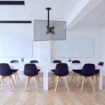 Кронштейн для телевизора Arm Media LCD-1000 черный 10"-37" макс.30кг потолочный поворот и наклон - купить недорого с доставкой в интернет-магазине