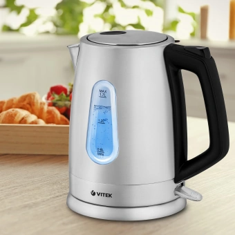 Чайник электрический Vitek VT-7087 1.7л. 2150Вт сталь корпус: нерж.сталь - купить недорого с доставкой в интернет-магазине