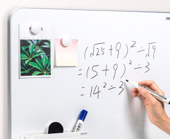 Доска магнитно-маркерная Deli 50025 лак серебристый 45x60см пластик/металл - купить недорого с доставкой в интернет-магазине