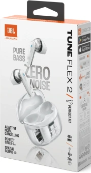 Гарнитура вкладыши JBL Tune Flex 2 фиолетовый беспроводные bluetooth в ушной раковине (JBLTFLEX2GWHT) - купить недорого с доставкой в интернет-магазине