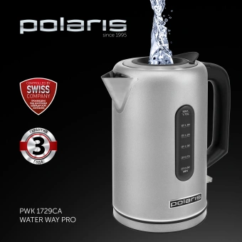 Чайник электрический Polaris PWK 1729CA 1.7л. 2200Вт сталь корпус: металл - купить недорого с доставкой в интернет-магазине