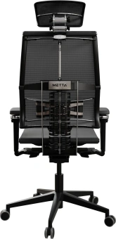 Кресло руководителя эргономичное Метта Yoga Spine Black Edition черный сиденье черный сетка с подголов. крестов.5-луч. металл хром - купить недорого с доставкой в интернет-магазине