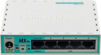 Роутер MikroTik hEX lite (RB750R2) 10/100BASE-TX белый - купить недорого с доставкой в интернет-магазине