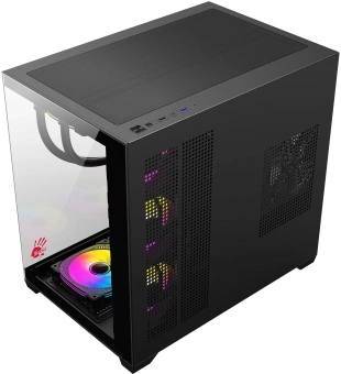 Корпус Bloody CC-122 черный без БП ATX 10x120mm 1xUSB2.0 1xUSB3.0 audio - купить недорого с доставкой в интернет-магазине