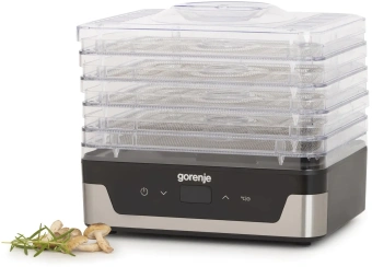 Сушка для фруктов и овощей Gorenje FDK400DE 5под. 240Вт нержавеющая сталь - купить недорого с доставкой в интернет-магазине