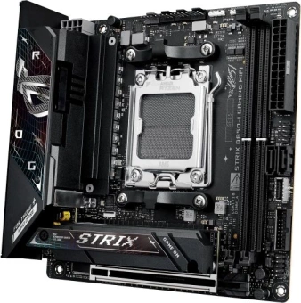 Материнская плата Asus ROG STRIX B850-I GAMING WIFI Socket AM5 AMD B850 2xDDR5 mini-ITX AC`97 8ch(7.1) 2.5Gg RAID+HDMI - купить недорого с доставкой в интернет-магазине