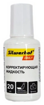 Жидкость коррект. Silwerhof Daily на основе растворителя 20мл пакет с европодвесом (упак.:2шт) - купить недорого с доставкой в интернет-магазине