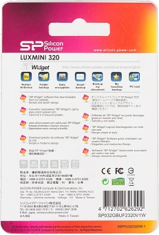 Флеш Диск Silicon Power 32GB LuxMini 320 SP032GBUF2320V1W USB2.0 белый - купить недорого с доставкой в интернет-магазине